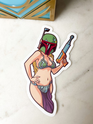 Slave Leia Fett Sticker (torso)