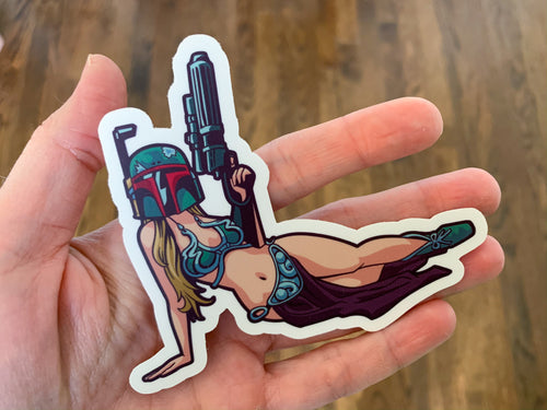 Slave Leia Fett Sticker